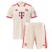 Camisa de Futebol Bayern Munich Aleksandar Pavlovic #45 Equipamento Alternativo Infantil 2024-25 Manga Curta (+ Calças curtas)